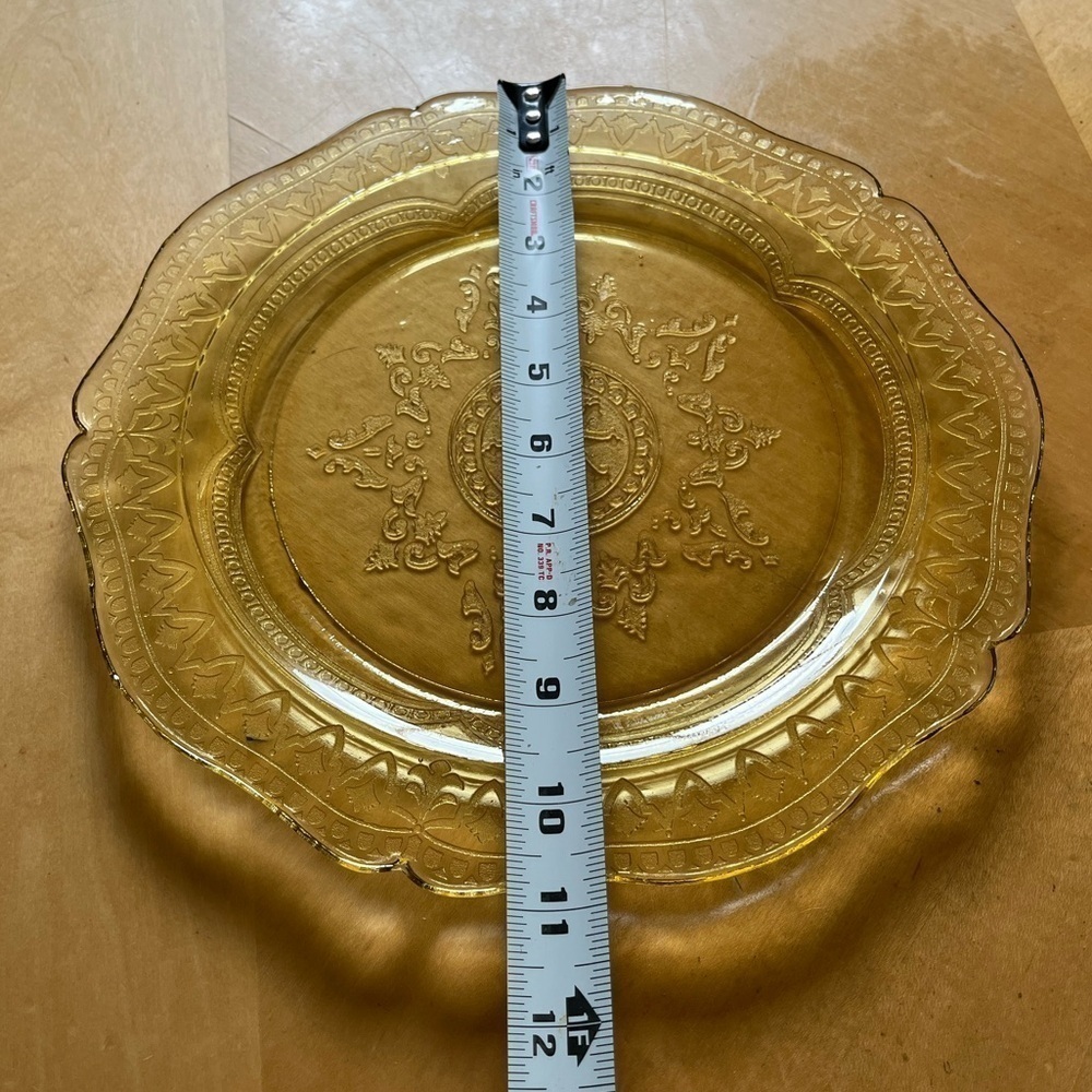Vintage Federal Glass Patrician Spoke Depression Glass 11” Dinner Plate - Picture 7 of 13